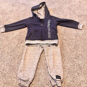 Calvin Klein Kids' Navy and Gray Jogger Set